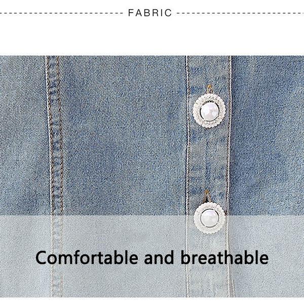 Dress Women's Summer Style European Station Fashion Waist Stitching Denim Skirt