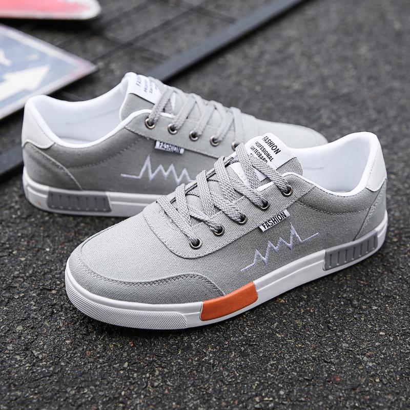 Canvas Shoes Men's Low-top Fashion All-match Casual Sneakers Popular Soft-soled Breathable Men's Cloth Shoes