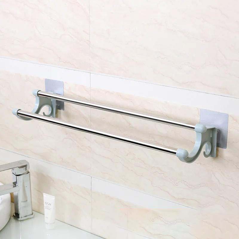 Bathroom Towel Rack Stainless Steel Bathroom Toilet Kitchen Storage Storage Rack Hanging Hook Towel Pole