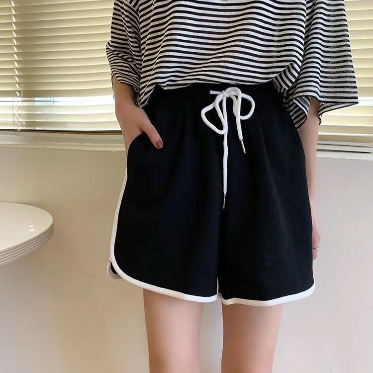 Wide Leg Pants Female Summer Student High Waist Shorts Casual Sports Pants Five Points Shorts Running Shorts for Women