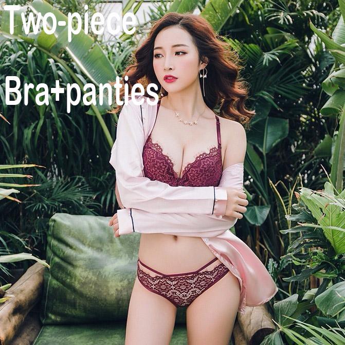 No Rims And No Trace Women's Underwear Gathered Underwear Sexy Lace Bra Front Buckle Beauty Back