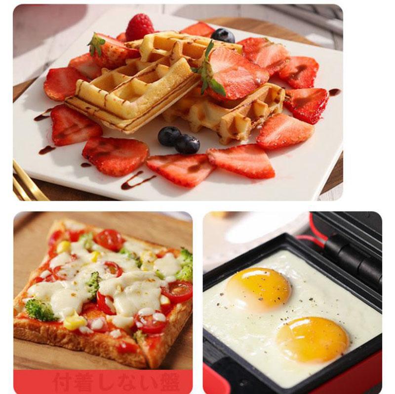 650W Timed Sandwich Maker Multifunctional Breakfast Machine Waffle Maker Bread Maker Kitchen Supplies