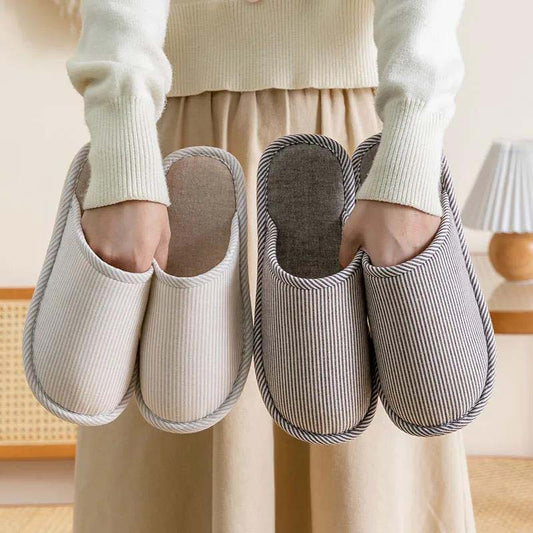 2021 New Autumn and Winter Home Cotton Slippers Non-slip Heavy-bottomed Cotton Slippers Indoor Men's Warm