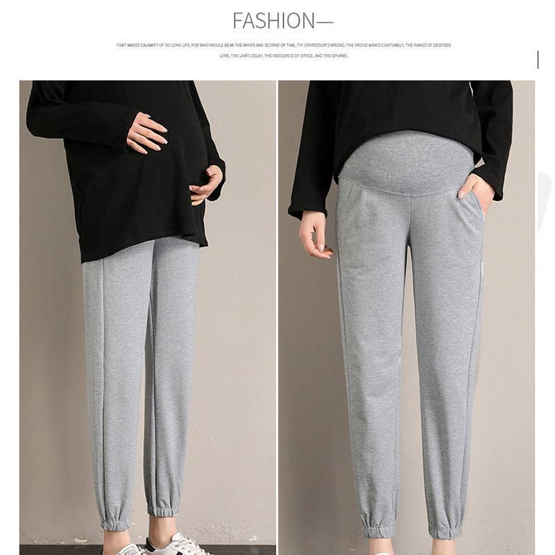 Pregnant Women Wear Trousers Outside In Winter, Plush and Thickened Sports Leggings, Warm Foot Guard Pants, Autumn and Winter Cotton Pants