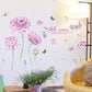 Romantic Pink Rose butterfly Wall Sticker Bedroom Living Room Background Decorative Sofa Removable