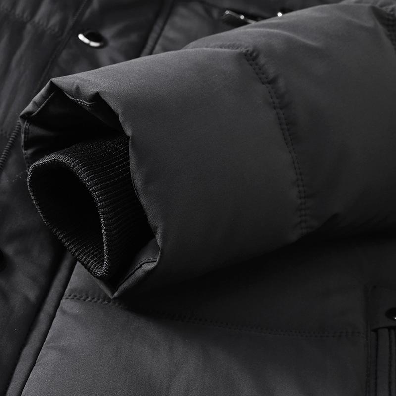 Windproof Rainproof Winter Men Outwear Collar Warm Cotton Dad's Cotton Coat Down Coat Thick Parka Clothing Long