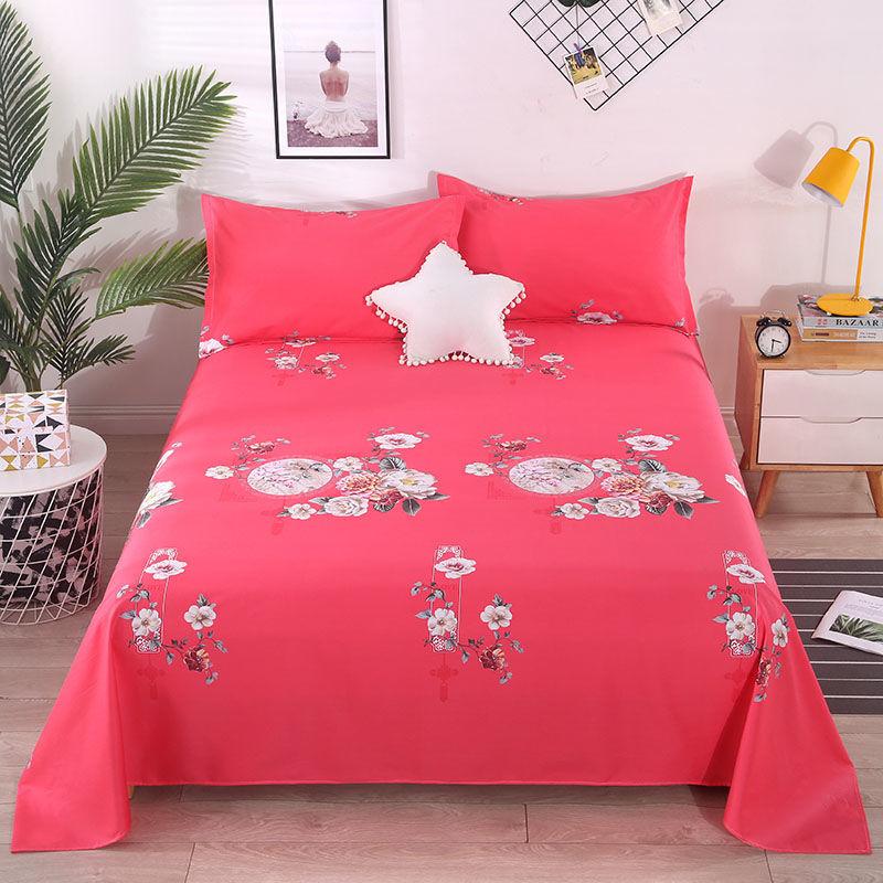 Cotton Bed Linen and Pillowcase Pastoral Style Double Bed Three-piece Bedding Student Dormitory Home Bed Set