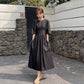 Dress Female Summer 2021 High Waist and Thin Temperament Tea Break Dress French Retro A-line Skirt Over The Knee Long Dress