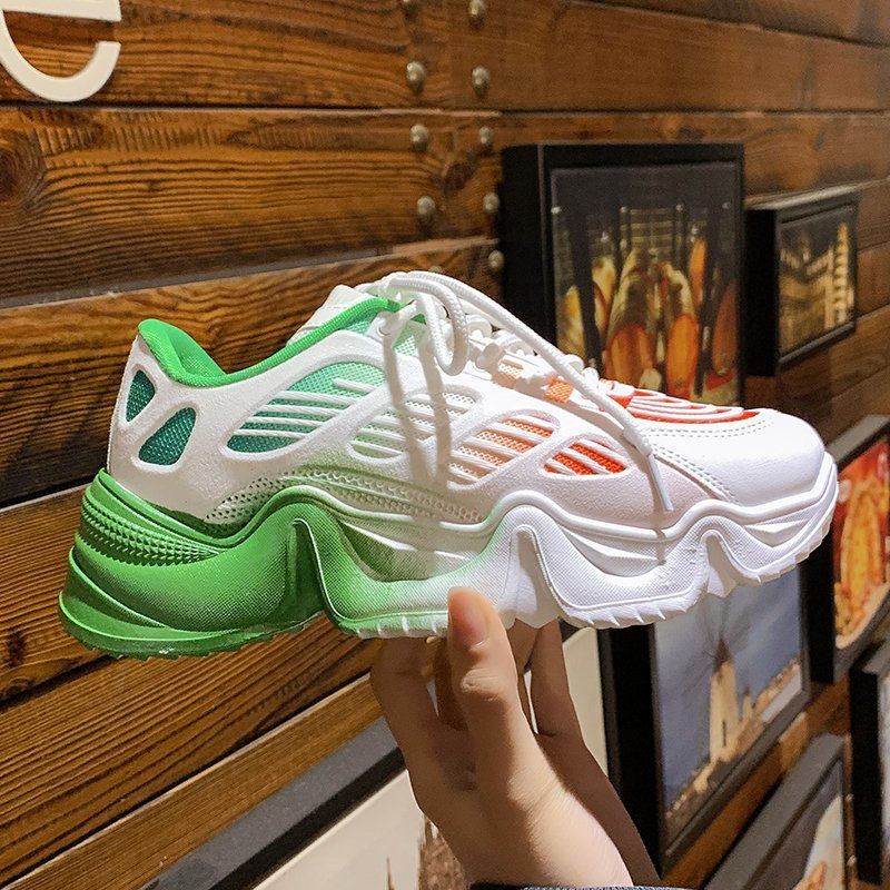 Harajuku Style Spring  Summer All-match Candy Color Increased Thick-soled Korean Casual Fashion Sneakers