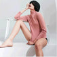 Women Long Sleeve Thermal Underwear Winter Thicken High Collar Sweater Autumn Spring Windproof Soft Lining Comfortable Breathable Wearable Versatile