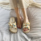 Women Open Toe Sandals and Slippers Women's Summer  Thick-soled Beach Shoes Seaside