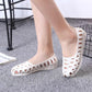 Ladies Summer Sandals Non-Slip Comfortable Breathable Single Shoes Flat Bottom Round Toe Solid Color High Quality PVC Mesh Shoes