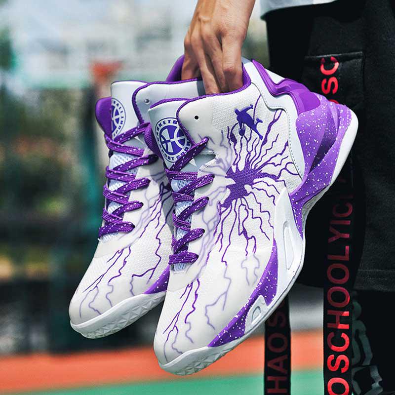 Plus Size 36-45 Men Leather Sneakers High-top Running Basketball Shoes Breathable Shockproof Non-slip Comfortable Shoes Deodorant Tactical Boots