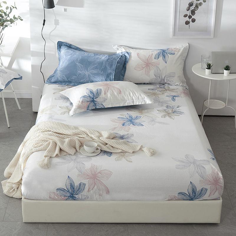 Non-slip Thick Protective Cover Mattress Cover Three-piece Cotton Skin-friendly Bedspread Bed Sheet Pillowcase