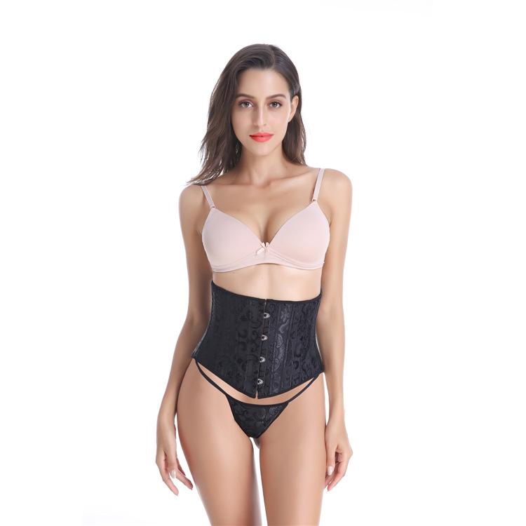 Corset Dobby Waist Trainer Cincher Bustier Top Corselet Sexy Lacing-up Slimming Underwear Lingerie