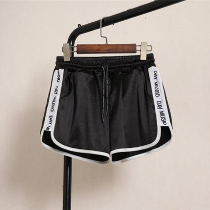 Silky Quick-drying Sports Shorts Women's High Waist Casual Loose Wide Leg Pants Summer Plus Size Shorts
