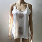 Fashion Women Summer Casual Feather Print Spaghetti Straps Sleeveless Tank Tops