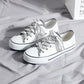 Canvas Shoes Women Korean Casual Shoes Spring and Summer Students Flat White Shoes Sneakers