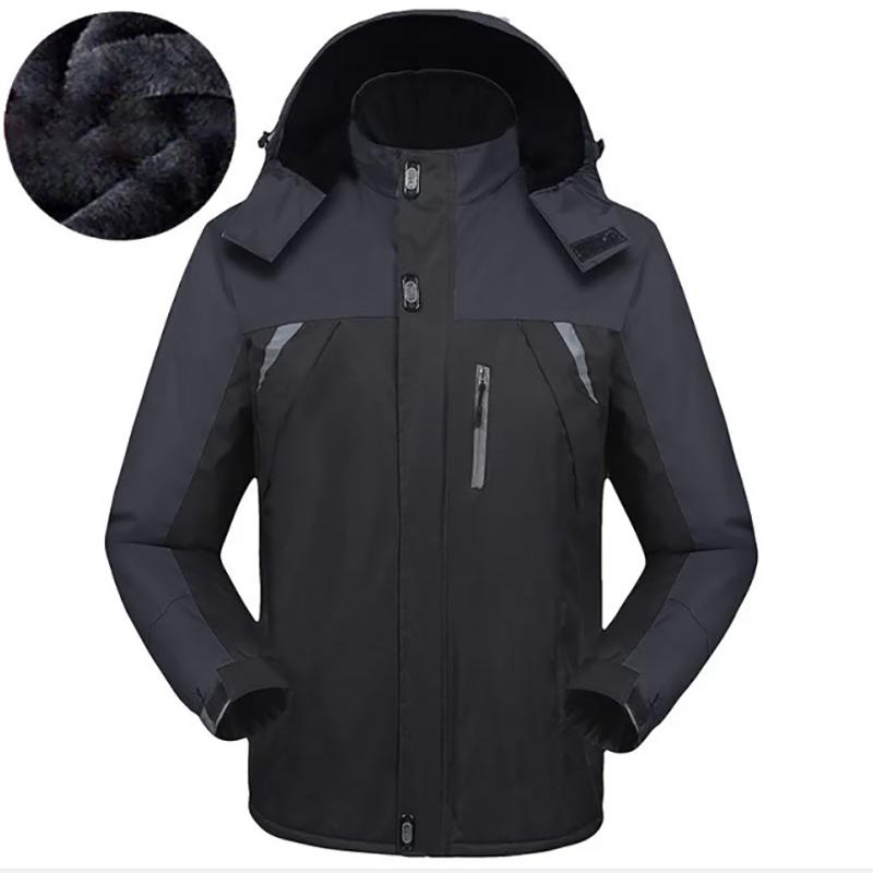 Men's Cotton-padded Jackets Plus Velvet Loose Padded Jackets for Outdoor Warmth In Autumn and Winter