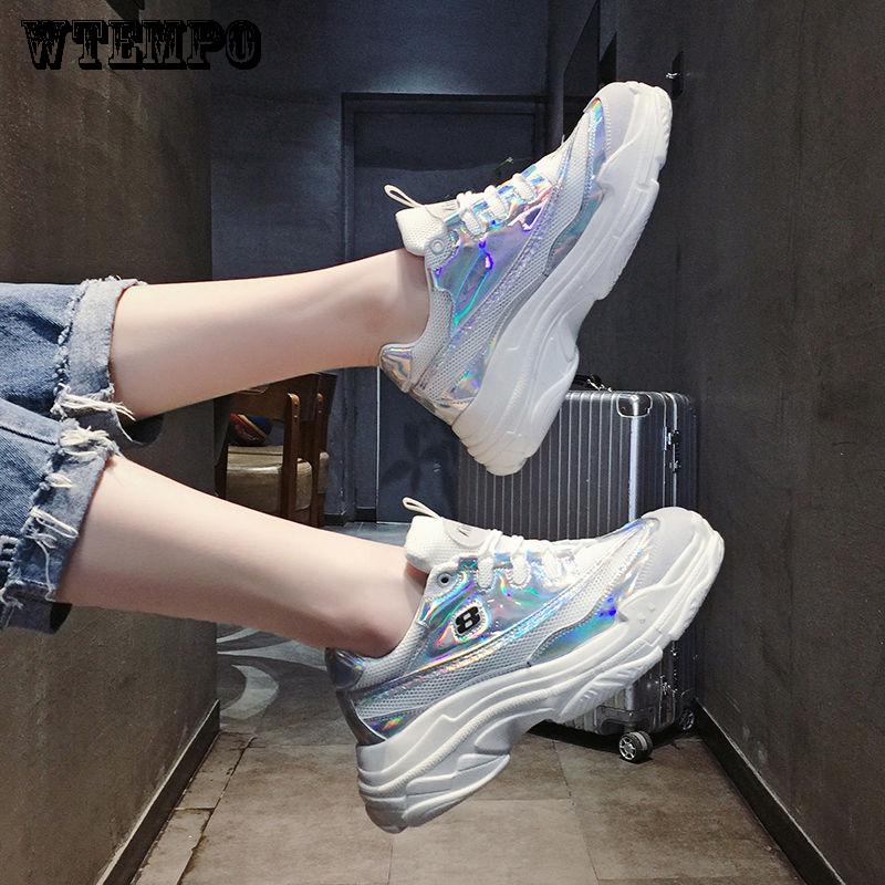 Summer Fashion Wild Platform Sports Shoes Comfortable Breathable Mesh Shoes Women