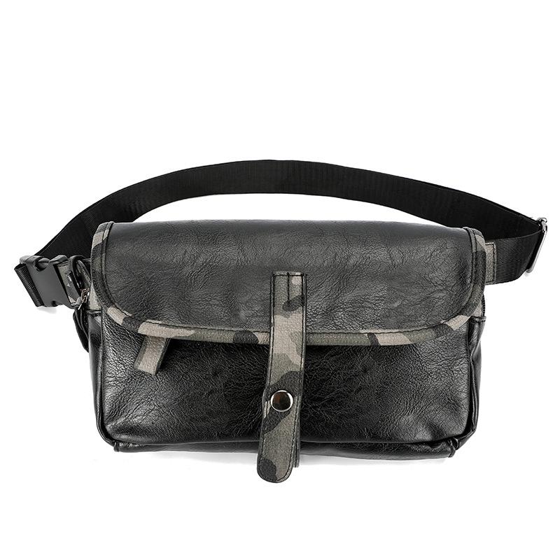 Retro Waist Bag Men Color Matching Mobile Phone Bag Outdoor Leisure Sports Riding Shoulder Bag