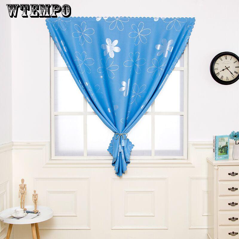 Modern Punch-free Velcro Small Curtain High Blackout Curtain Finished Children's Room Window Curtain