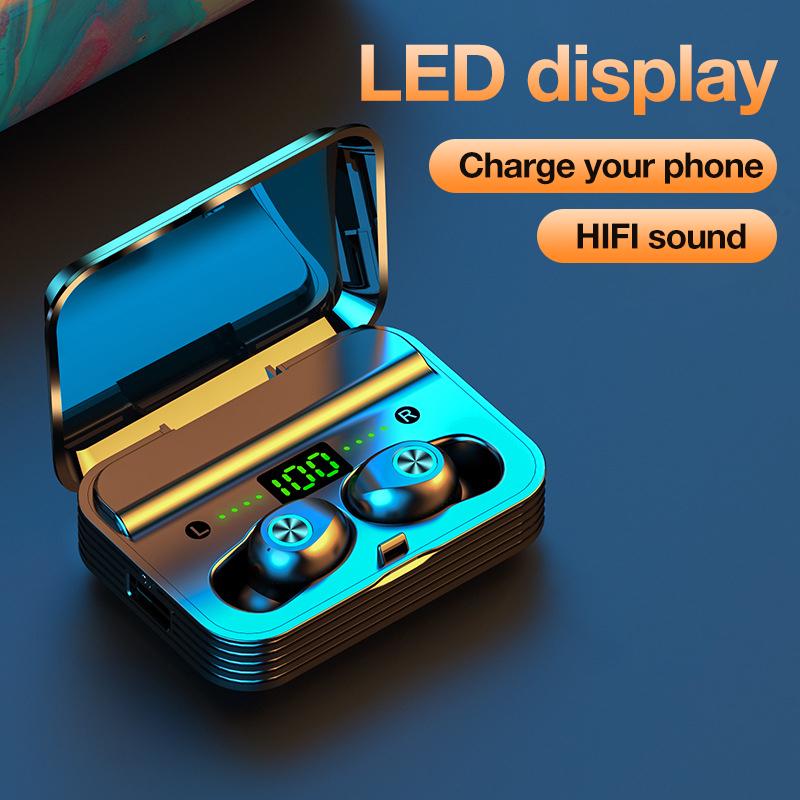 Waterproof 5.0 Earphones Bluetooth Mini HIFI TWS Earbuds Wireless Headphones Noise Reduction Headset
