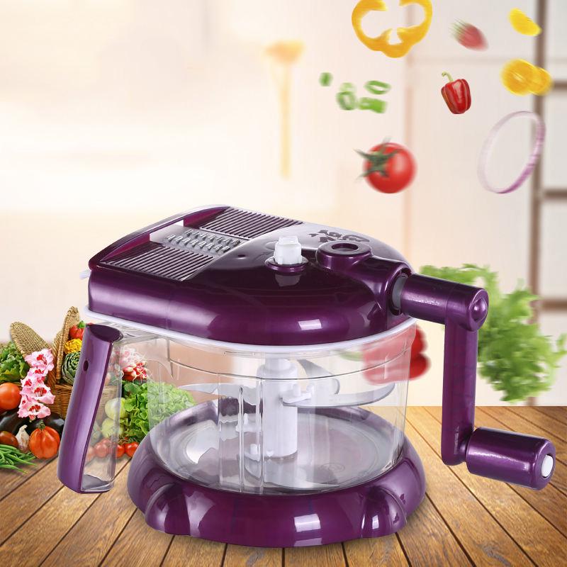 Multi-function Salad Crusher Food Processor Manual Meat Machine Crusher Chopper