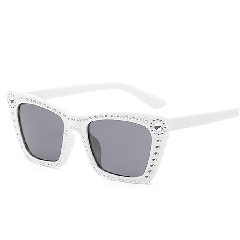 Rectangle Sunglasses Women Fashion Imitation Diamond Sun Glasses luxury Brand Designer Retro Glasses