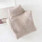 High-neck Knitted Sweater Boys Girls Autumn Winter New Without Velvet Plus Thickening Small Medium Large Children's Bottoming