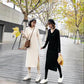 V-neck Sweater Women's Outer Wear Fall and Winter Lazy Style Dress Loose Long Knit Sweater Sweater Skirt Soft Fabric