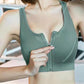 Women's Sports Underwear Shockproof Running Fitness Bra Gym Yoga Vest To Wear Outside Gather Shape Anti-sag Front Zipper Bra Yoga Garment