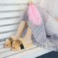 Hairy Slippers Women Wear Autumn and Winter Ins Tide 2020 Ms. Home Net Red Thick Bottom Indoor Cotton Slippers