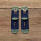 Men's Red Socks Fashion Personality Lion Embroidery Cotton Socks A Pair of Contrast Stitching Stockings