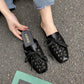 Half Slippers Women's Outer Wear Spring and Summer All-match Fashion Society Square Toe Flat Sandals Women