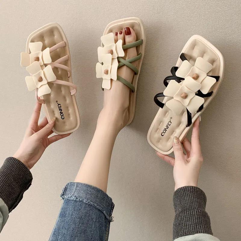 Flower Soft-soled Sandals Women's Summer Outer Wear Non-slip Wear-resistant Slippers