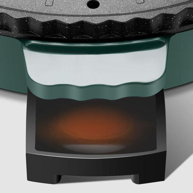 2200W Heat Pot BBC All-in-one Machine Electric Baking Pan Flat Frying Pan Multi-purpose Small Heat Pot for Family