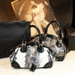 Genuine Leather Single Shoulder Bag Wild Fashion Middle-aged Ladies Shopping Bags Personalized Snake-print Messenger Bag