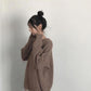 Large Size Sweater Women Korean Version Loose Solid Color Round Neck Pullover Long Sleeve Sweater Top Ins