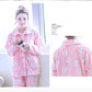 Pajamas Women's Coral Fleece Thickening Ladies Flannel Suit Long-sleeved Plus Size Winter Home Service Will Not Shed Hair and Will Not Fade