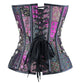 Corset Steampunk Gothic Underbust Corset Women Sexy Winter Corsets Zipper Up Bodysuit Retro Steel