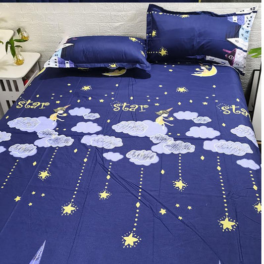 Night Sky Meteor Fashion Four-piece Bedding Men and Women Student Bed Sheet Double Dormitory Imitation Quilt Cover