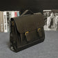 Business Briefcase Men Retro Matte Leather Large Capacity Crossbody Shoulder Computer Bag Handbag