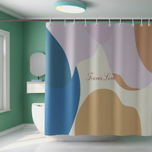Bathroom Waterproof Curtain Thickened Anti-mold Hook Shower Curtain Sanitary Partition Shower Curtain