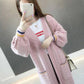 Autumn and Winter Mid-length Knitted Cardigan Loose Casual Sweater Long-sleeved All-match