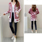 Cardigan Sweater Women's Knitted Sweater Jacket Spring and Autumn Sexy Mid-length Slim-fit Imitation Mink Jacket