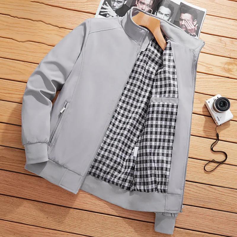 Jacket Men's Men's Stand-up Collar Jacket Jacket Top Coat Lightwear Loose Warm Men's Jacket