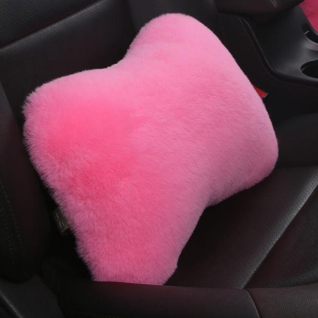 Automobile Headrest Waist Pillow Four Piece Set Plush Bone Shape Cushion Vehicle Universal Cushion Set