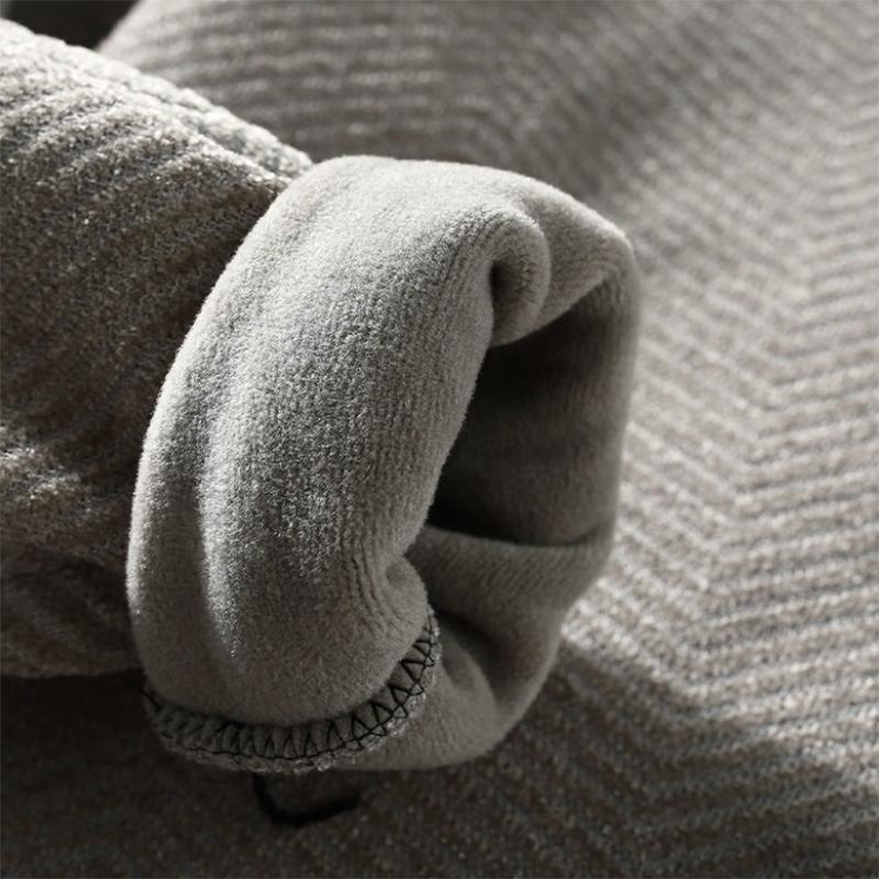Men's Sweater Plus Velvet Thickening Autumn and Winter Loose Trend Sweater All-match Round Neck Sweater