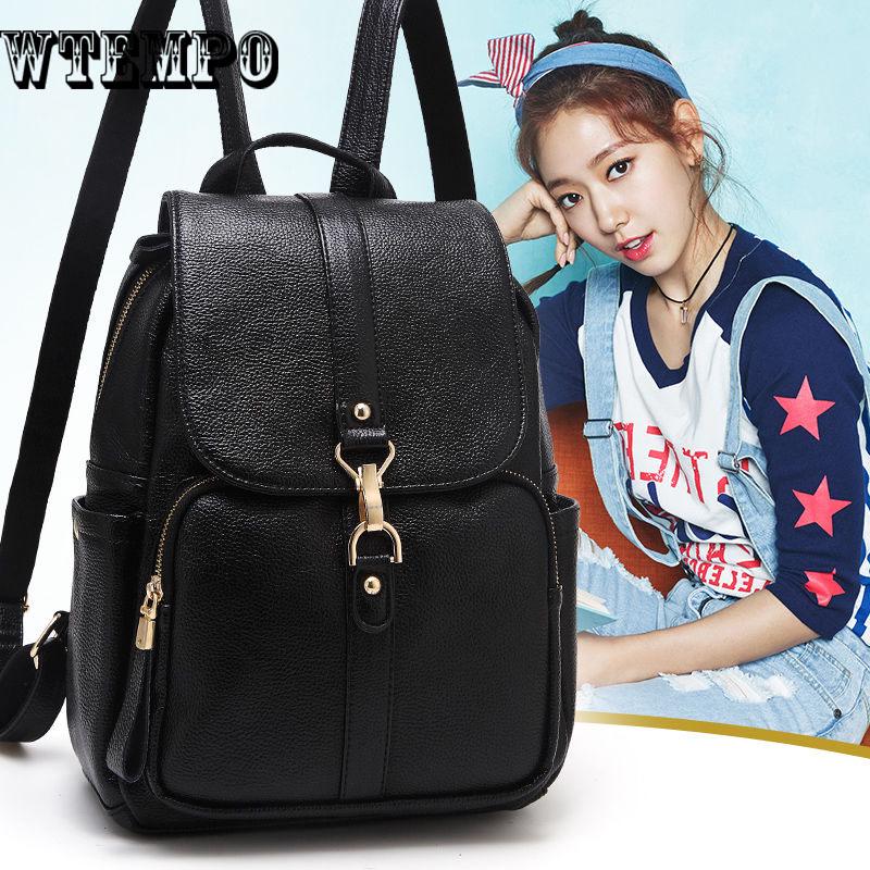 Women Pu Leather Backpack Female Bookbag Backbag Fashion Schoolbag Travel Backpack